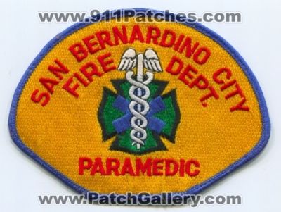 San Bernardino City Fire Department Paramedic (California)
Scan By: PatchGallery.com
Keywords: dept.