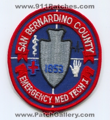 San Bernardino County Emergency Medical Technician EMT I (California)
Scan By: PatchGallery.com
Keywords: co. med. tech. ems ambulance 1 emti emt1