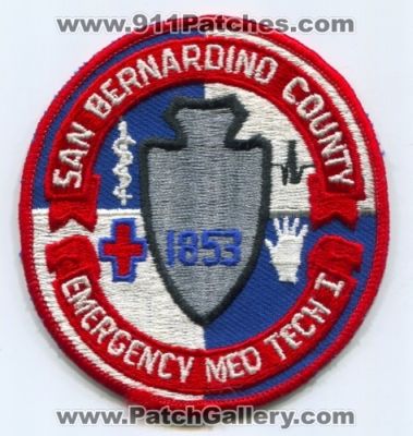 San Bernardino County Emergency Medical Technician I (California)
Scan By: PatchGallery.com
Keywords: co. emt