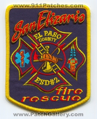 San Elizario Fire Rescue Department El Paso County Emergency Services District ESD 2 Patch (Texas)
Scan By: PatchGallery.com
Keywords: dept. co. number no. #2
