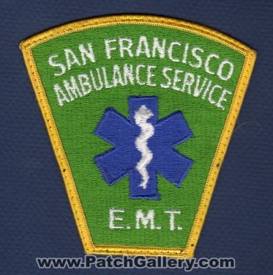 San Francisco Ambulance Service EMT (California)
Thanks to Paul Howard for this scan.
Keywords: ems e.m.t.