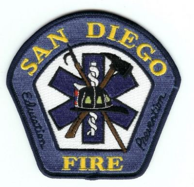 San Diego Fire
Thanks to PaulsFirePatches.com for this scan.
Keywords: california
