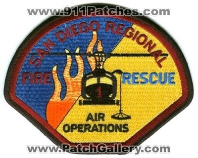 San Diego Regional Fire Air Operations Patch (California)
[b]Scan From: Our Collection[/b]
Keywords: rescue helicopter