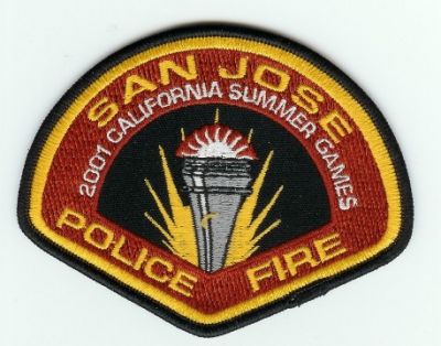 San Jose Fire Police 2001 Summer Games
Thanks to PaulsFirePatches.com for this scan.
Keywords: california