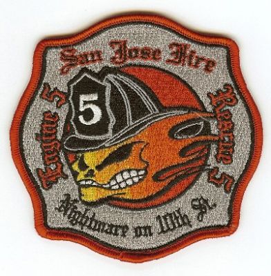 San Jose Fire Station 5
Thanks to PaulsFirePatches.com for this scan.
Keywords: california engine rescue