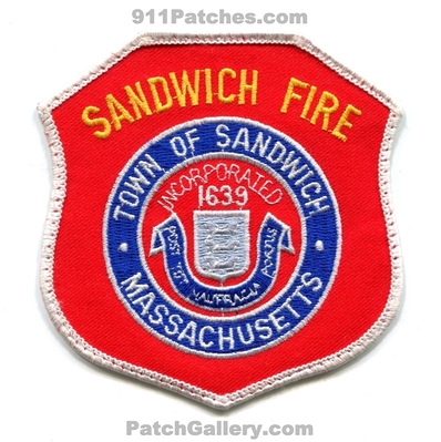Sandwich Fire Department Patch (Massachusetts)
Scan By: PatchGallery.com
Keywords: town of dept. incorporated inc. 1639