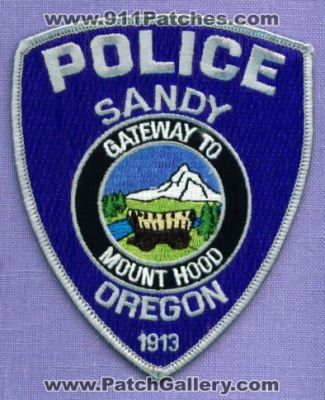 Sandy Police (Oregon)
Thanks to apdsgt for this scan.
