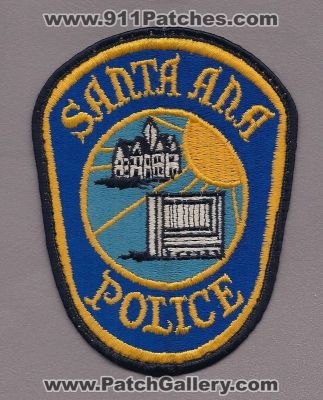 Santa Ana Police Department (California)
Thanks to PaulsFirePatches.com for this scan. 
Keywords: dept.