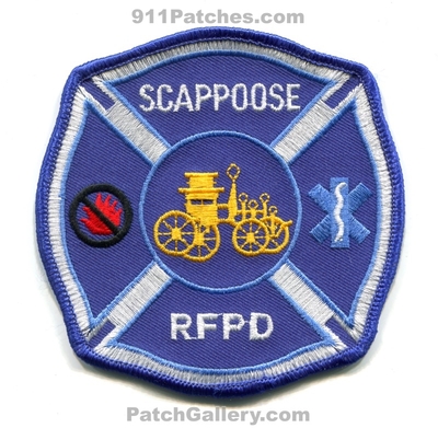 Scappoose Rural Fire Protection District Patch (Oregon)
Scan By: PatchGallery.com
Keywords: rfpd prot. dist. department dept.