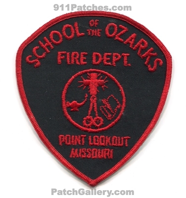 School of the Ozarks Fire Department Point Lookout Patch (Missouri)
Scan By: PatchGallery.com
Keywords: dept.