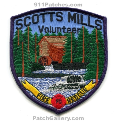 Scotts Mills Volunteer Fire Rescue Department Patch (Oregon)
Scan By: PatchGallery.com
Keywords: vol. dept. fd