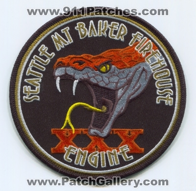 Seattle Fire Department Engine 30 Patch (Washington)
[b]Scan From: Our Collection[/b]
Keywords: dept. sfd mt. mount baker firehouse xxx company co. station