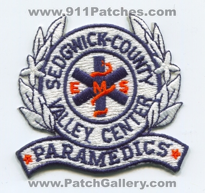 Sedgwick County Valley Center Emergency Medical Services EMS Paramedics Patch (Kansas)
Scan By: PatchGallery.com
Keywords: co. ambulance