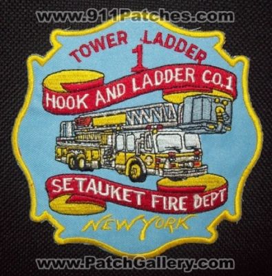 Setauket Fire Department Tower Ladder Hook and Ladder Company 1 (New York)
Thanks to Matthew Marano for this picture.
Keywords: dept. co. #1