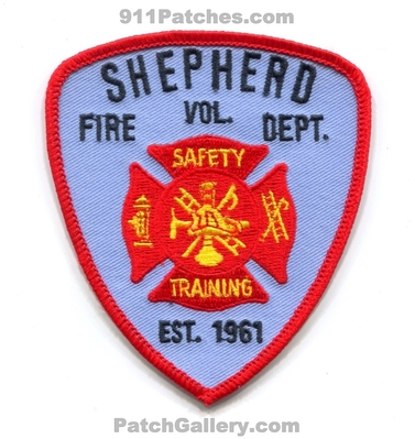 Shepherd Volunteer Fire Department Patch (North Carolina)
Scan By: PatchGallery.com
Keywords: vol. dept. safety training est. 1961
