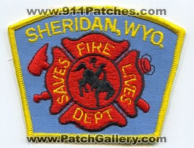 Sheridan Fire Department Patch (Wyoming)
Scan By: PatchGallery.com
Keywords: dept. wyo. saves lives