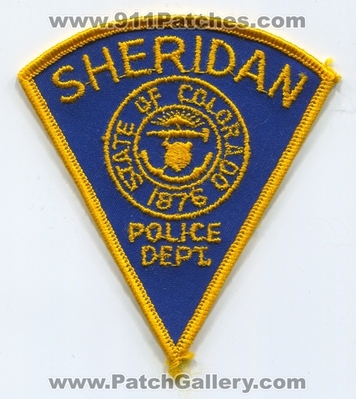 Sheridan Police Department Patch (Colorado)
Scan By: PatchGallery.com
Keywords: dept.
