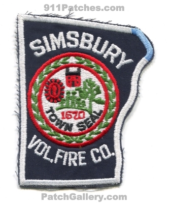 Simsbury Volunteer Fire Company Patch (Connecticut)
Scan By: PatchGallery.com
Keywords: vol. co. department dept.