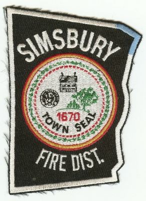Simsbury Fire Dist
Thanks to PaulsFirePatches.com for this scan.
Keywords: connecticut district