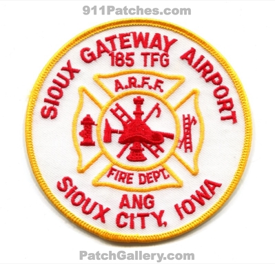 Sioux Gateway Airport Sioux City Fire Department ARFF 185th TFG ANG USAF Military Patch (Iowa)
Scan By: PatchGallery.com
Keywords: dept. a.r.f.f. rescue firefighter firefighting cfr crash air national guard