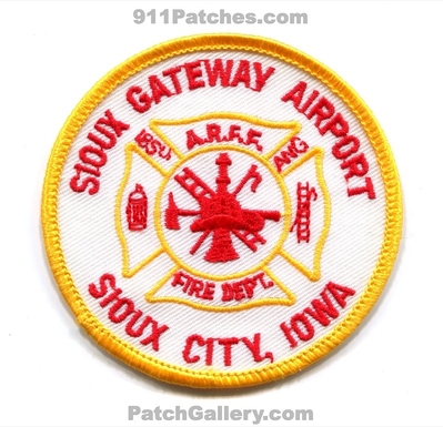 Sioux Gateway Airport Sioux City Fire Department ARFF 185th ANG USAF Military Patch (Iowa)
Scan By: PatchGallery.com
Keywords: dept. a.r.f.f. rescue firefighter firefighting cfr crash air national guard