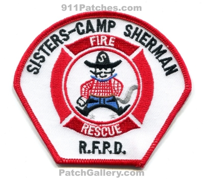 Sisters-Camp Sherman Rural Fire Protection District Patch (Oregon)
Scan By: PatchGallery.com
Keywords: rfpd prot. dist. department dept. rescue