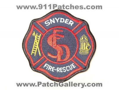 Snyder Fire Rescue (New York)
Thanks to Walts Patches for this picture.
Keywords: department dept.