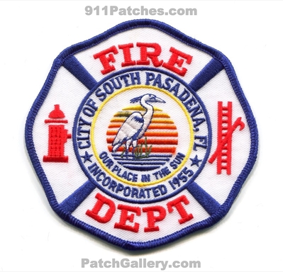 South Pasadena Fire Department Patch (Florida)
Scan By: PatchGallery.com
Keywords: city of dept. incorporated 1955 our place in the sun