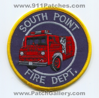 South Point Fire Department Patch (Ohio)
Scan By: PatchGallery.com
Confirmed
Keywords: dept.