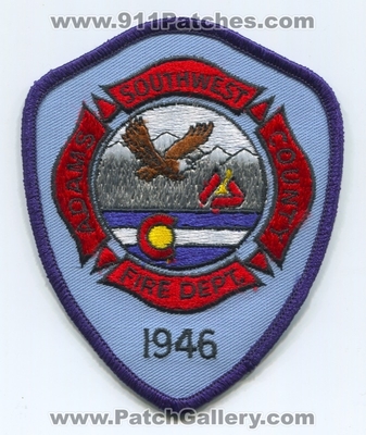 Southwest Adams County Fire Department Patch (Colorado)
[b]Scan From: Our Collection[/b]
Keywords: swac co. dept.