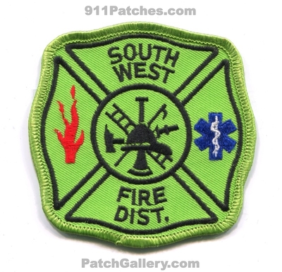 Southwest Fire District Patch (Nebraska)
Scan By: PatchGallery.com
Keywords: dist. department dept.