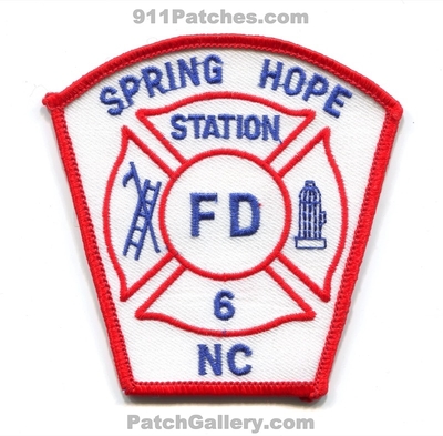 Spring Hope Fire Department Station 6 Patch (North Carolina)
Scan By: PatchGallery.com
Keywords: dept. fd nc