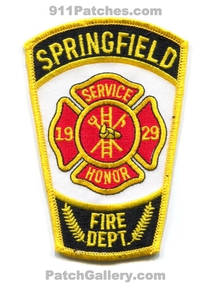 Springfield Fire Department Patch (New Jersey)
Scan By: PatchGallery.com
Keywords: dept. service honor 1929