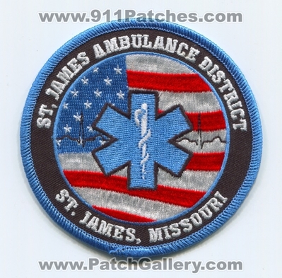 Saint James Ambulance District EMS Patch (Missouri)
Scan By: PatchGallery.com
Keywords: St. Dist. Emergency Medical Services EMT Paramedic