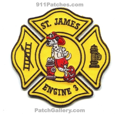 Saint James Fire Department Engine 3 Patch (New York)
Scan By: PatchGallery.com
Keywords: st. dept. company co. station dalmation dog