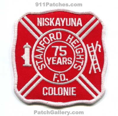 Stanford Heights Fire Department 75 Years Niskayuna Colonie Patch (New York) (Confirmed)
Scan By: PatchGallery.com
Keywords: dept.