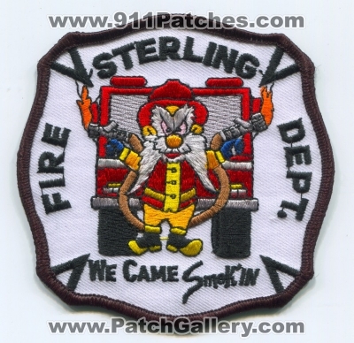 Sterling Fire Department Patch (UNKNOWN STATE)
Scan By: PatchGallery.com
Keywords: dept. we came smokin yosemite sam