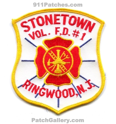 Stonetown Volunteer Fire Department Number 1 Ringwood Patch (New Jersey)
Scan By: PatchGallery.com
Keywords: vol. dept. no. #1