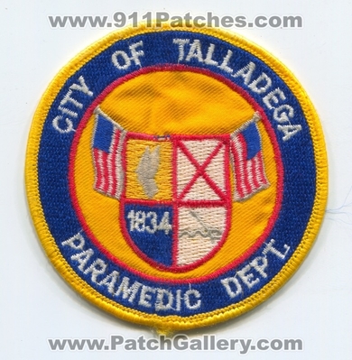 Talladega Paramedic Department EMS Patch (Alabama)
Scan By: PatchGallery.com
Keywords: city of ambulance 1834