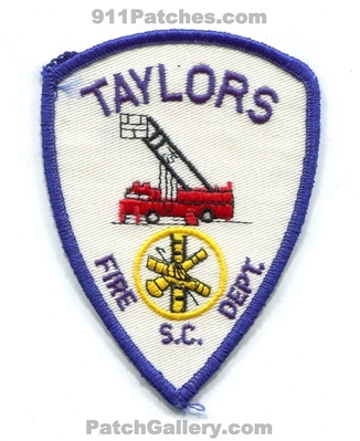 Taylors Fire Department Patch (South Carolina)
Scan By: PatchGallery.com
Keywords: dept. s.c.