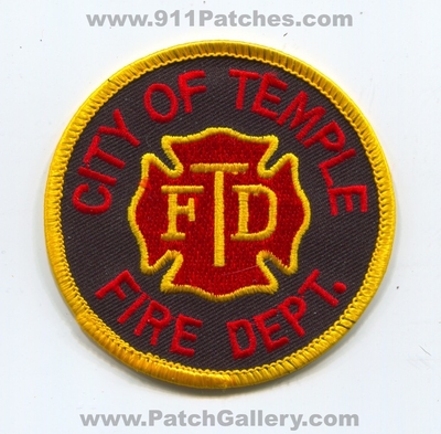 Temple Fire Department Patch (Texas)
Scan By: PatchGallery.com
Keywords: city of dept.