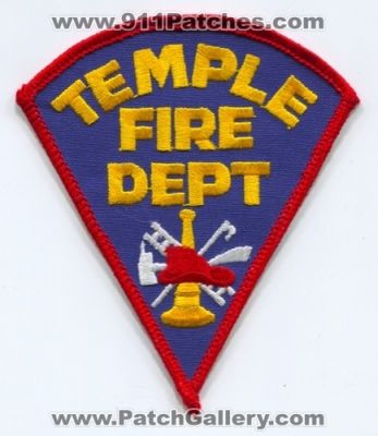 Temple Fire Department (UNKNOWN STATE)
Scan By: PatchGallery.com
Keywords: dept.