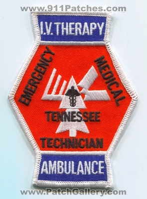 Tennessee State Emergency Medical Technician EMT Ambulance IV Therapy EMS Patch (Tennessee)
Scan By: PatchGallery.com
Keywords: certified e.m.t. i.v. e.m.s.