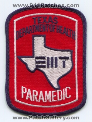 Texas Department of Health EMT Paramedic Patch (Texas)
Scan By: PatchGallery.com
Keywords: state certified dept. ems