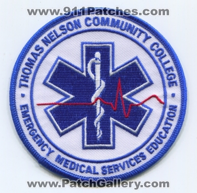 Thomas Nelson Community College Emergency Medical Services EMS Education Patch (Virginia)
Scan By: PatchGallery.com
