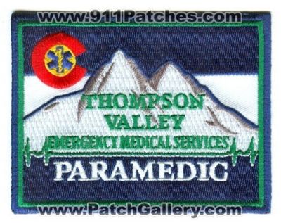 Thompson Valley Emergency Medical Services Paramedic Patch (Colorado)
[b]Scan From: Our Collection[/b]
Keywords: ems ambulance