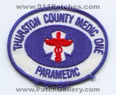 Thurston County Medic One Paramedic EMS Patch (Washington)
Scan By: PatchGallery.com
Keywords: co. 1 ambulance