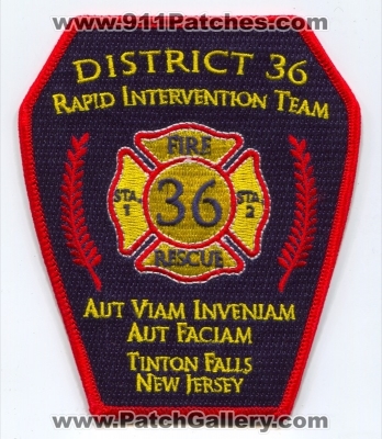 Tinton Falls Fire Company Number 1 District 36 Rapid Intervention Team RIT Patch (New Jersey)
Scan By: PatchGallery.com
[b]Patch Made By: 911Patches.com[/b]
Keywords: co. no. #1 department dept. dist. r.i.t. rescue station 1 station 2 sta. aut viam inveniam aut faciam