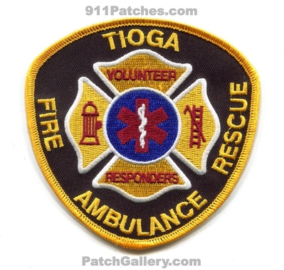 Tioga Fire Rescue Department Volunteer Responders Patch (North Dakota)
Scan By: PatchGallery.com
Keywords: dept. vol. ambulance