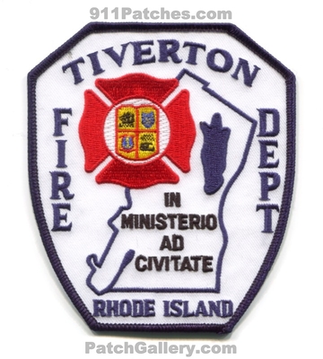 Tiverton Fire Department Patch (Rhode Island)
Scan By: PatchGallery.com
Keywords: dept. in ministerio ad civitate